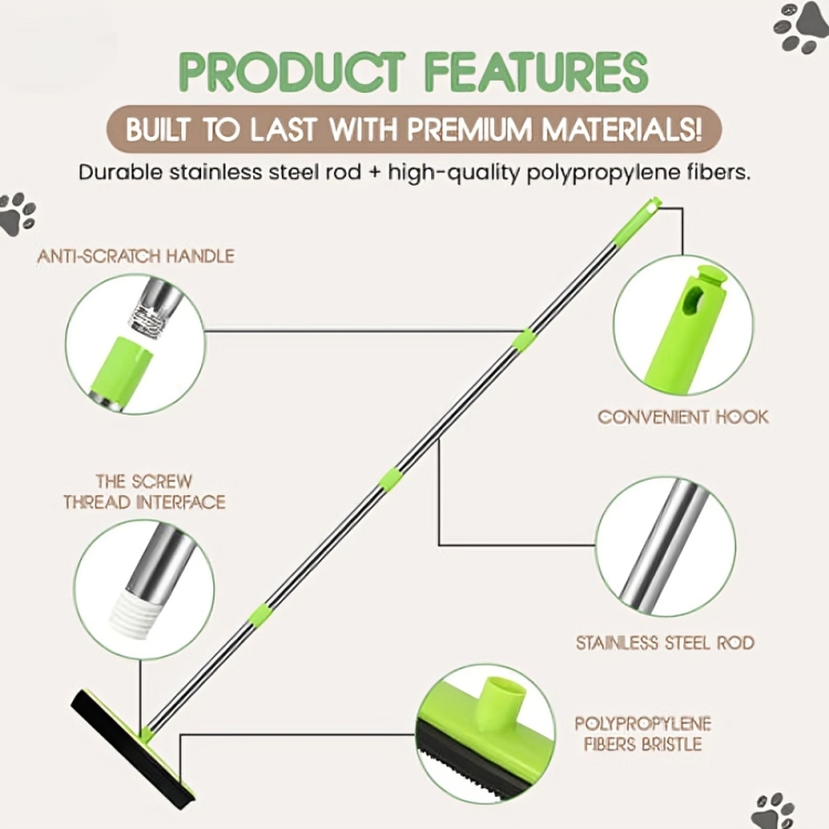Pet Hair Rubber Broom