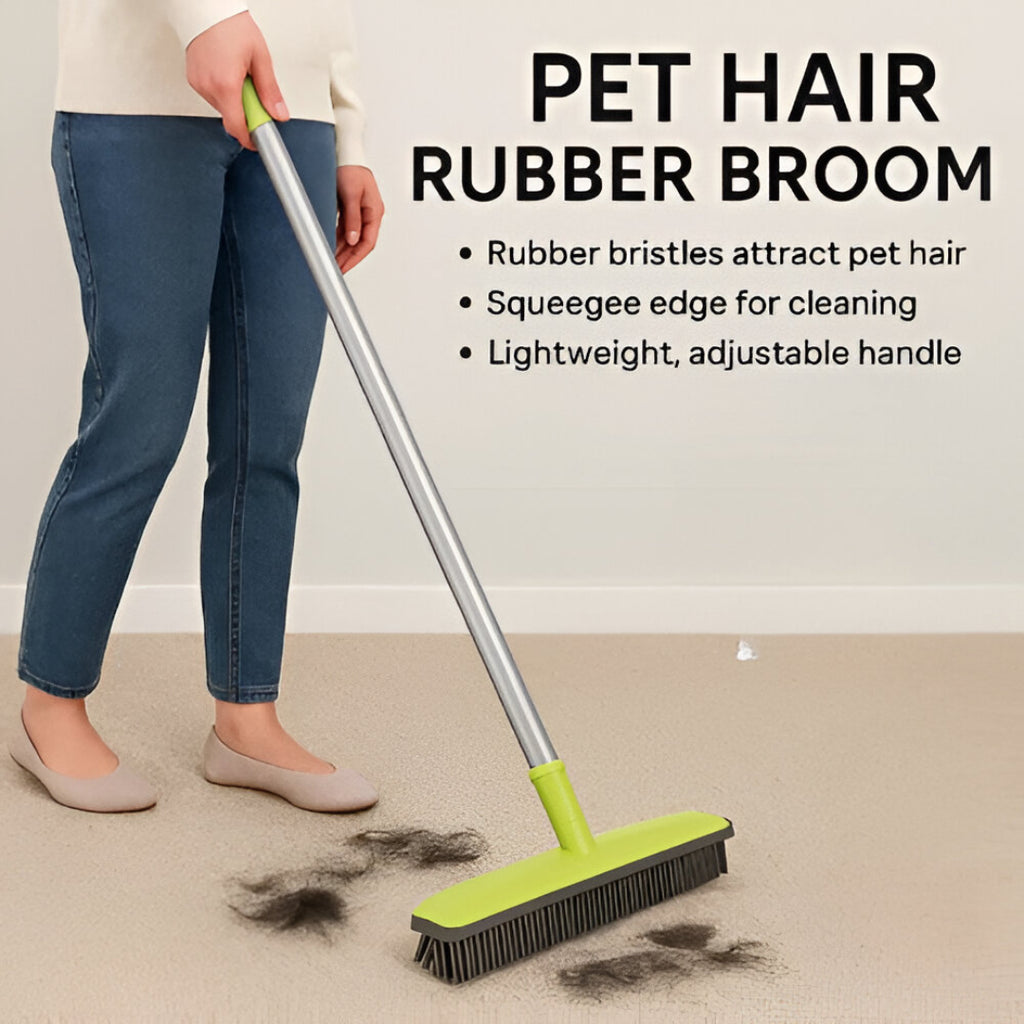 Pet Hair Rubber Broom